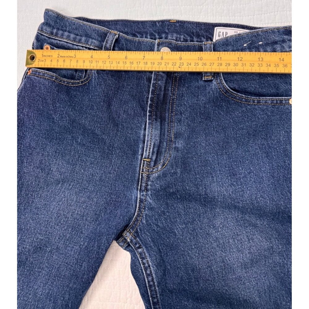 Gap 90s Straight High Rise Blue Casual Jean Woman’s Size 30/10 Short - Picture 7 of 9
